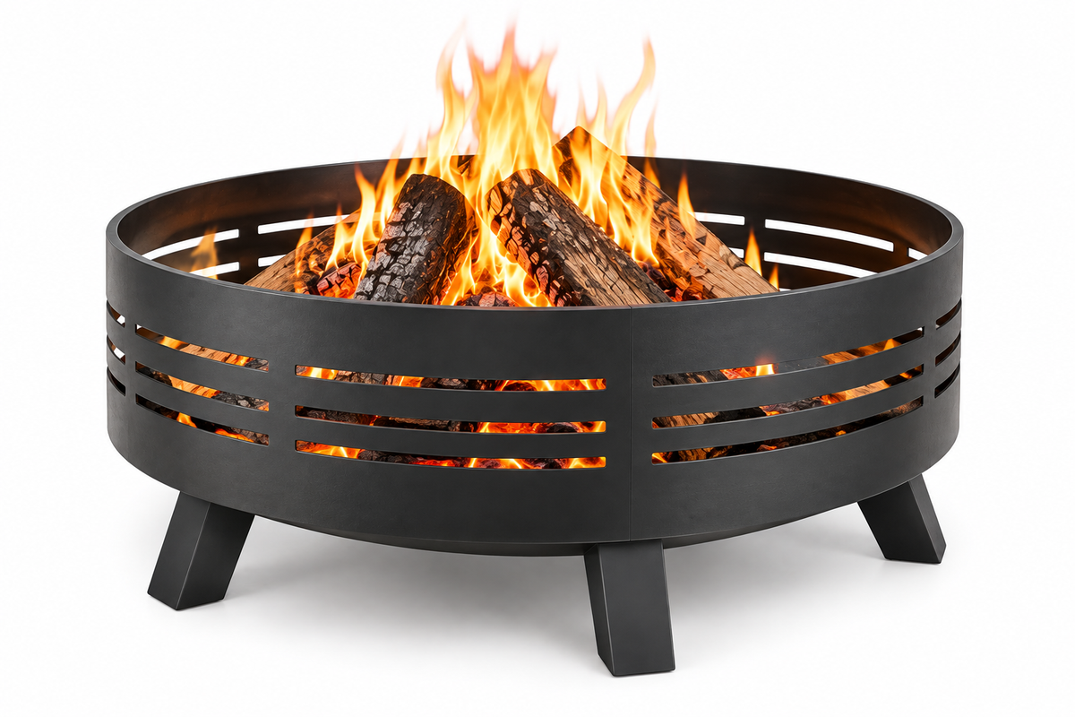 Embercrest 36" Modern Steel Wood-Burning Fire Pit