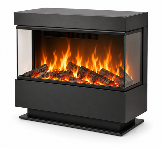 Norvella 36" Freestanding Panoramic Electric Fireplace